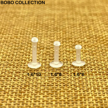 Akrila lūpu pīrsingi ar ģeometrisku T formas dizainu, 100% akrils, injekcijas liešana