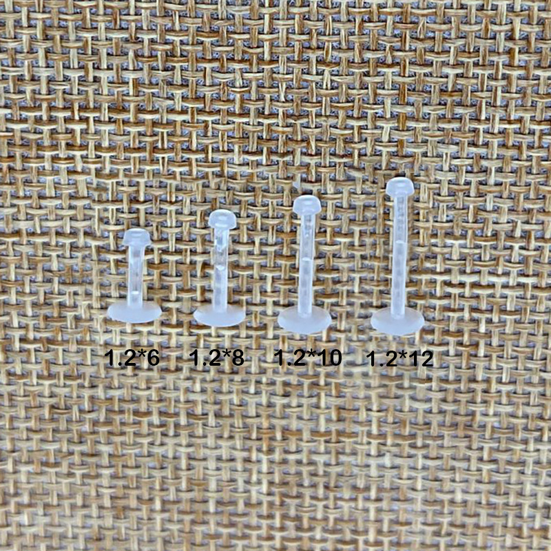 Akrila lūpu pīrsingi ar ģeometrisku T formas dizainu, 100% akrils, injekcijas liešana