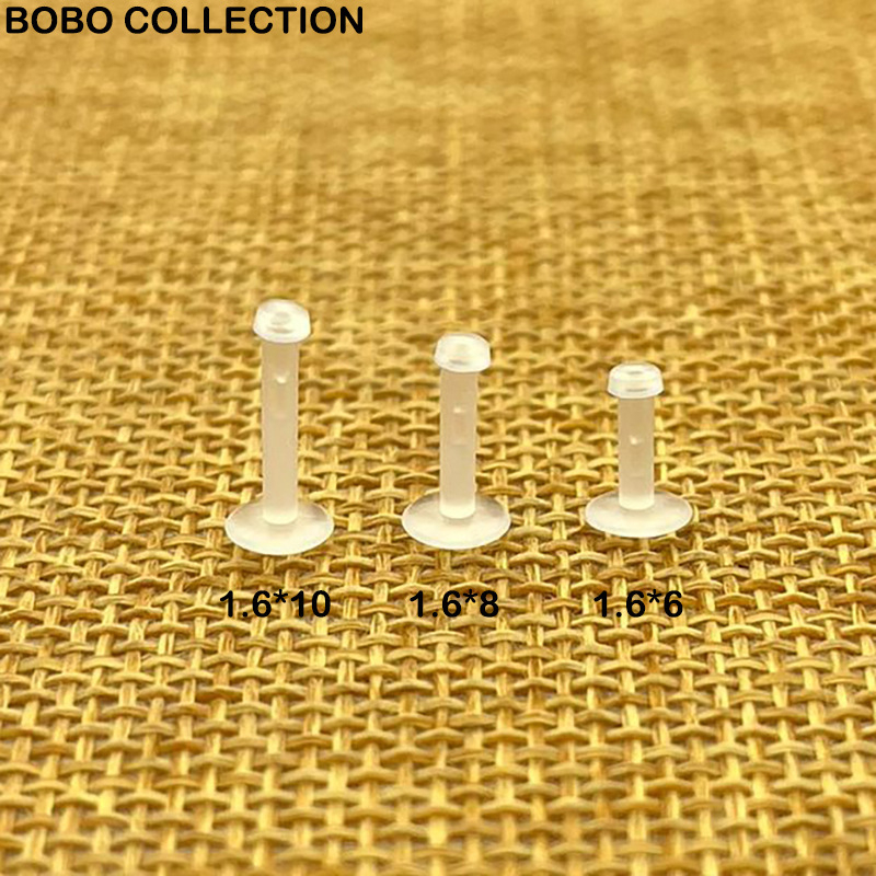 Akrila lūpu pīrsingi ar ģeometrisku T formas dizainu, 100% akrils, injekcijas liešana