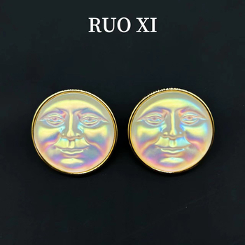 Cercei - placare cu aur pe aliaj, design cu personaj de desene animate și geometric, stil antic-retro artistic (Material: aliaj; Tratament: placare cu aur; Modelare: personaj de desene animate, tip geometric; Potrivit pentru: femei)