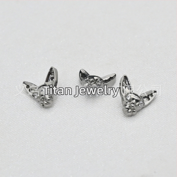 Piercing do pery – Titanová zliatina, dizajn Sphynx mačky, motív hlavy mačky, mikro nastavenie, unisex punk