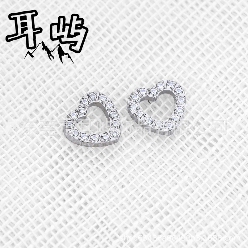 Bijuterii piercing inimă din aliaj de titan cu zirconiu, lustruite, unisex, stil vintage, filet 0,9 mm, F136