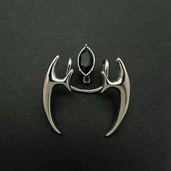 Kővel díszített ajakklipsz készlet, 2 darab, réz, elektroplating, geometriai uniszex stílus