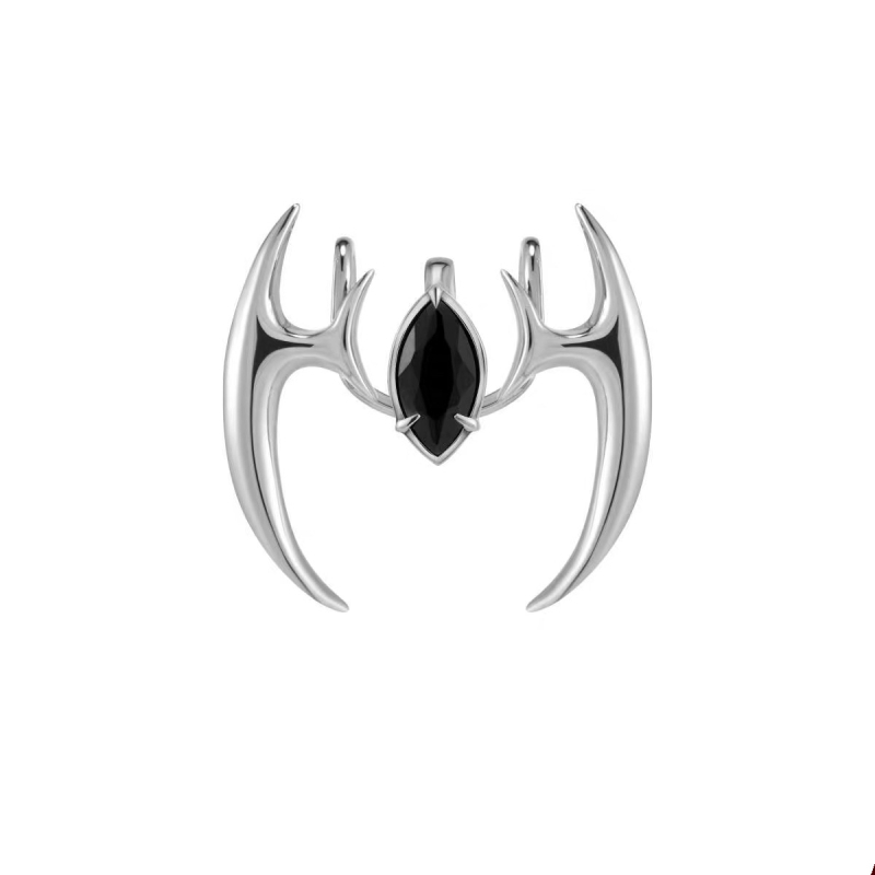 Kővel díszített ajakklipsz készlet, 2 darab, réz, elektroplating, geometriai uniszex stílus