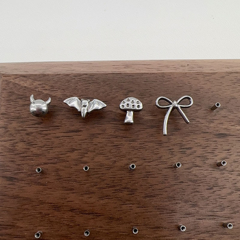 Bijuterii pentru piercing buze, aliaj de titan, seria asteroid, cristale zircon, placare electro, anodizabil