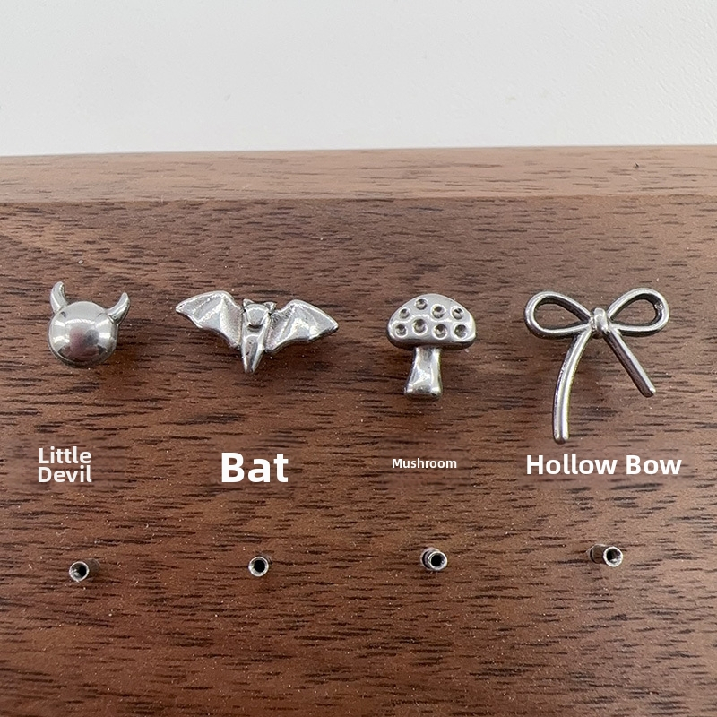 Lip nails no titāna sakaļojuma, universālās elektroplakē piercing rotaslietas, cirkona kristāls, Asteroīdā sērija