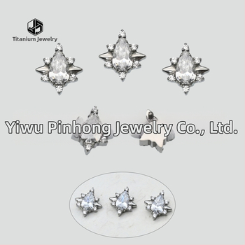 Pilienu formas auskari no implantētā titāna sakausējuma ASTM F136, diamantu griezuma kristāli, universāls viegls luksusa stils, Princeses sērija