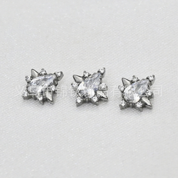 Cercei picătură din aliaj de titan implant ASTM F136, cristal tăiat prin diamant, stil unisex ușor lux, seria Prințesa