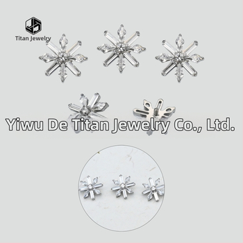 Titāna sakausējuma ausu pīrsings ar ziedu formu, mikro iestatīšana, universāls, Princesses sērija