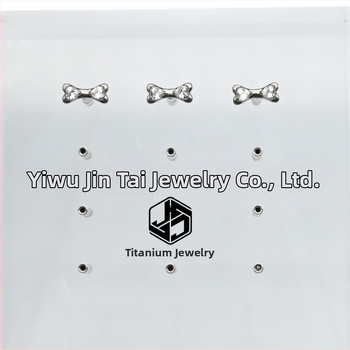 Lūpu pīrsings ar suņa kaula formas un cirkoniem, titāna saka ASTM F-136, mikropavēšanas apdare, Zootopia sērija