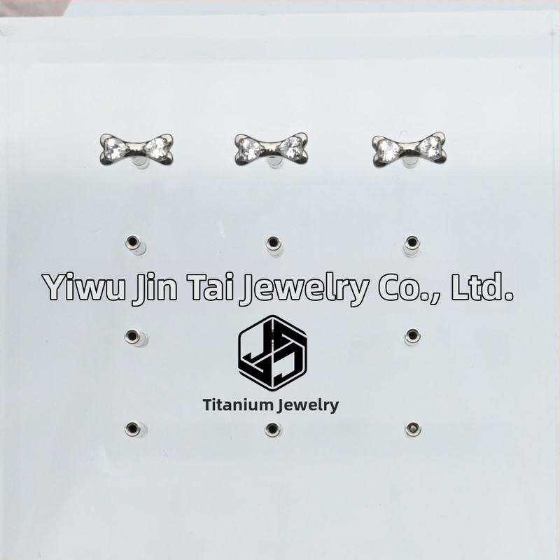 Lūpu pīrsings ar suņa kaula formas un cirkoniem, titāna saka ASTM F-136, mikropavēšanas apdare, Zootopia sērija