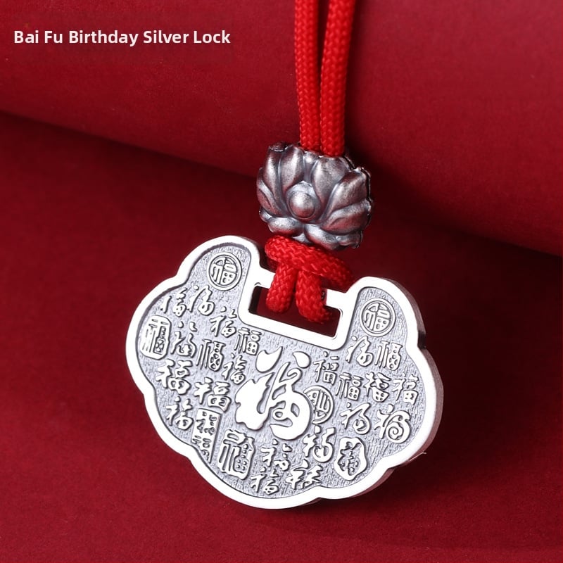 Dječji lančić od čistog srebra s graviranim tekstom – etnički stil, oko 22,5 g