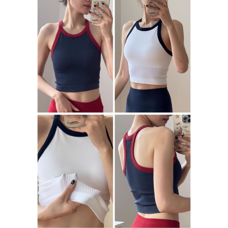 Sportos mellény rögzített melltartóval, fő anyag 80% nylon, bélés 80% nylon, 3/4 kosár, merev vállpántok