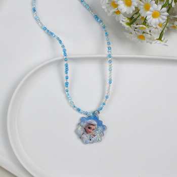 Gyerekeknek szóló nyaklánc – kézzel készített Tinghan, műanyag/gyanta, karikatúra alakú medál, golyós lánccal