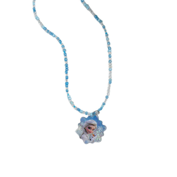 Gyerekeknek szóló nyaklánc – kézzel készített Tinghan, műanyag/gyanta, karikatúra alakú medál, golyós lánccal