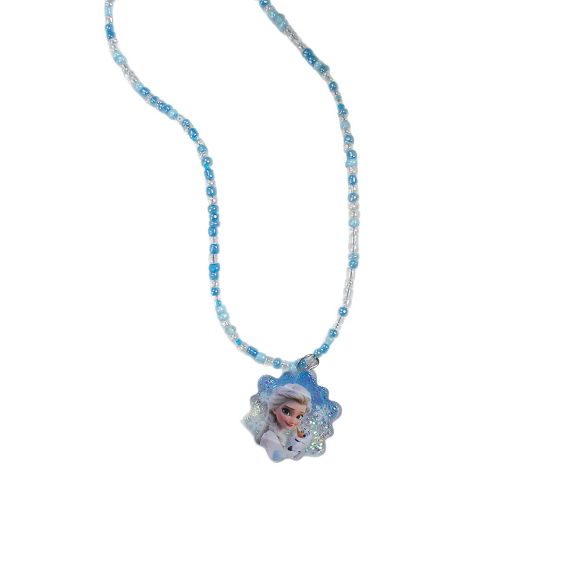 Gyerekeknek szóló nyaklánc – kézzel készített Tinghan, műanyag/gyanta, karikatúra alakú medál, golyós lánccal