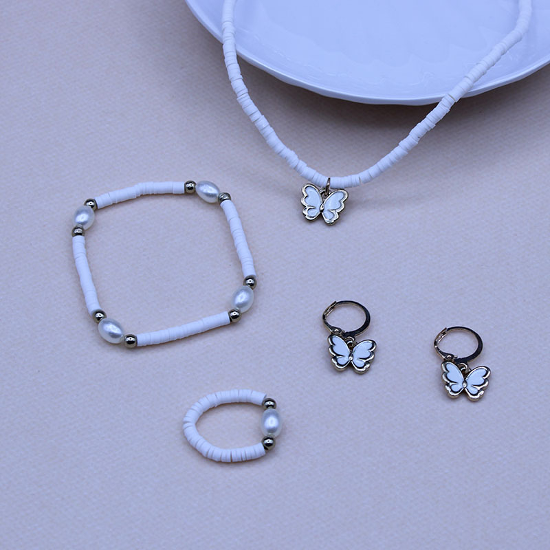 Colier cu pandantiv fluture, făcut manual, lanț tip cutie, pandantiv din aliaj, lungime 21–50 cm, seria Prințesa, pentru vârste 6–10 ani și peste