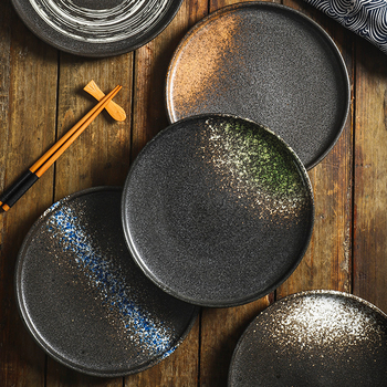 Πιάτο πορσελάνης – ιαπωνικού στυλ, στρογγυλό, κατάλληλο για φούρνο μικροκυμάτων, ποικιλία σχεδίων