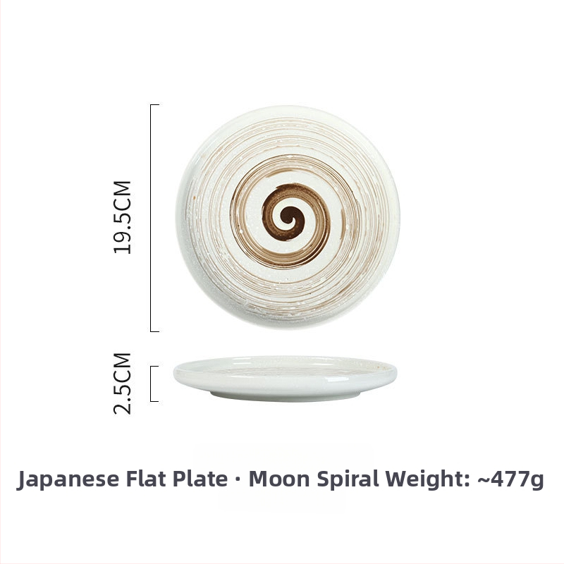Porcelánový tanier, japonský štýl, guľatý, vhodný do mikrovlnky, rôzne vzory