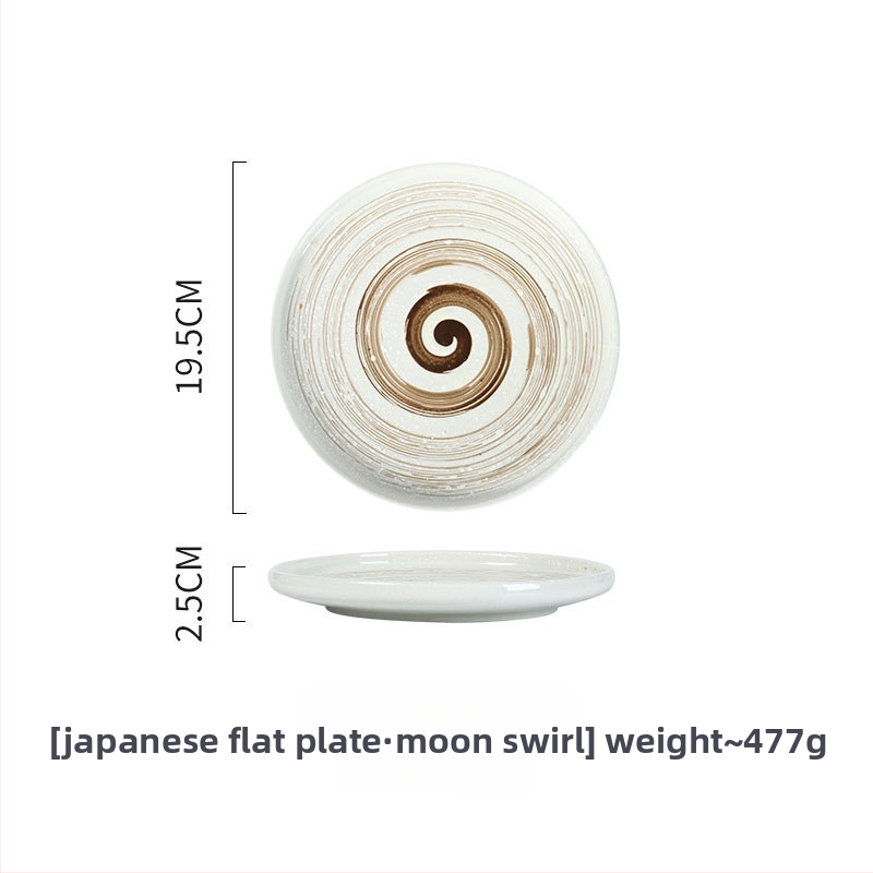 Gabby Ceramics porcelánový tanier, japonský štýl, kruhový, vhodný do mikrovlnnej rúry, rôzne vzory, farby pod glazúrou