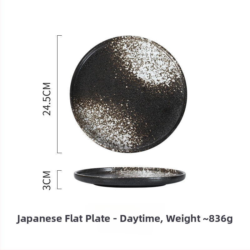 Gabby Ceramics porcelánový tanier, japonský štýl, kruhový, vhodný do mikrovlnnej rúry, rôzne vzory, farby pod glazúrou