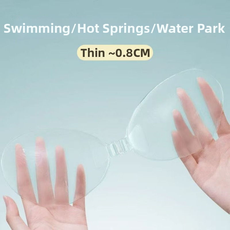 Patch silicon sân pentru costum de baie, transparent, subțire, formă circulară a mamelonului, fără urme