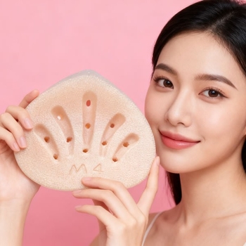 Silikonska prsna proteza, tanka, prozračna, s velikim otvorima