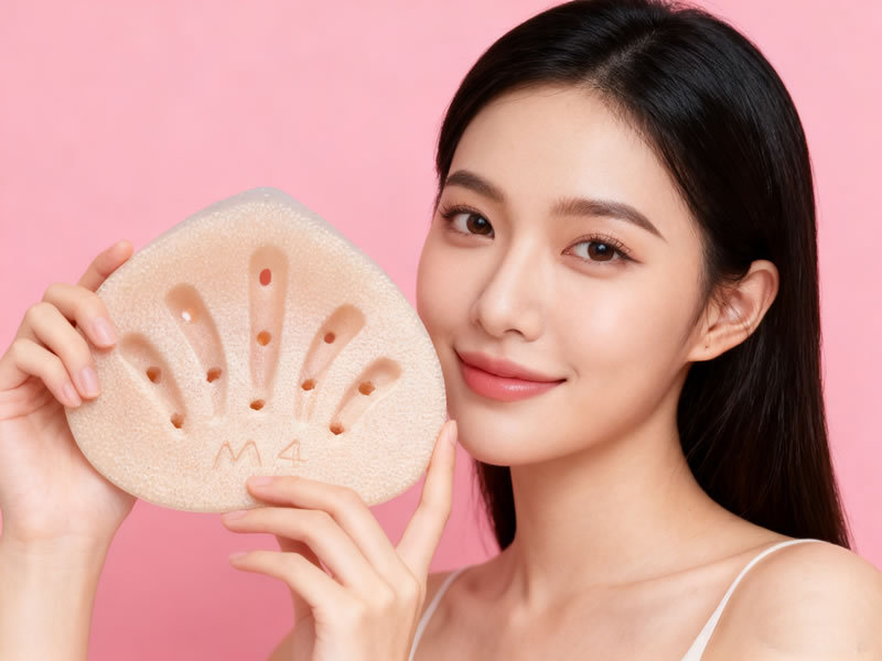 Silikonska prsna proteza, tanka, prozračna, s velikim otvorima