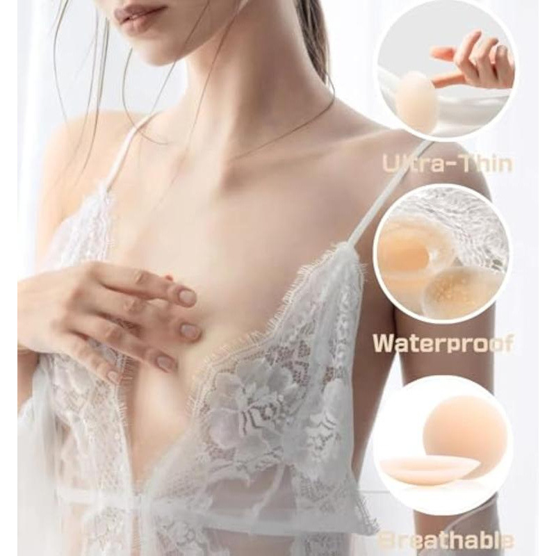 Accesorii pentru sutien: Acoperitoare pentru mameloane reutilizabile, hipoalergenice, adezive, din fibră neîmpletită