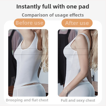 Inserții pentru bust cu două fețe, semi-cerc V inversat — creștere invizibilă, fără cusături, nylon, subțire