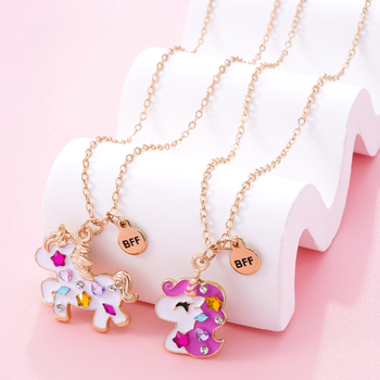 Колие за деца със карикатурни персонажи, висулка от сплав, персонализиран дизайн