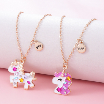 Колие за деца със карикатурни персонажи, висулка от сплав, персонализиран дизайн