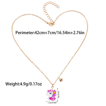 Колие за деца със карикатурни персонажи, висулка от сплав, персонализиран дизайн