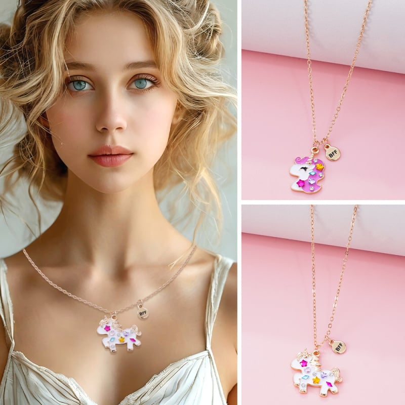 Колие за деца със карикатурни персонажи, висулка от сплав, персонализиран дизайн