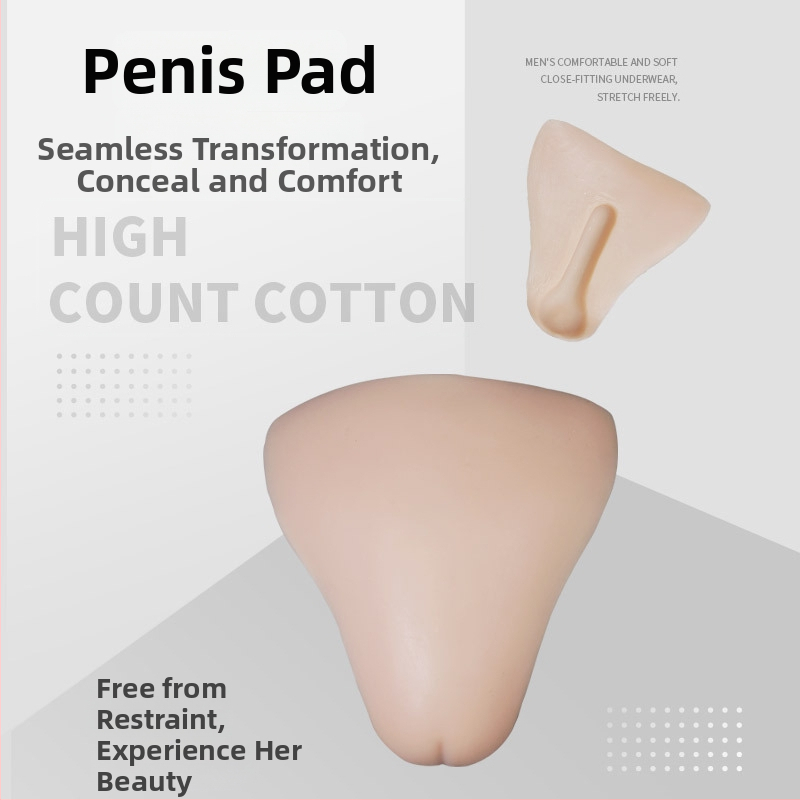 Silikoninis Cross-Dressing įdėklas vyrams – žiedo lapo forma, nematomas, storis, 2022 m. pavasaris