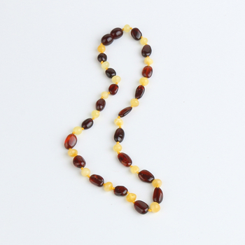 Колие от балтийски янтар за бебета и деца, естествен, синджир от топчета, TS1117