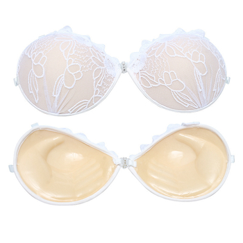 Push-Up liemenėlė su nėrinių delno formos puodeliais, nematoma ir be pėdsakų, storinanti, vestuvinėms suknelėms