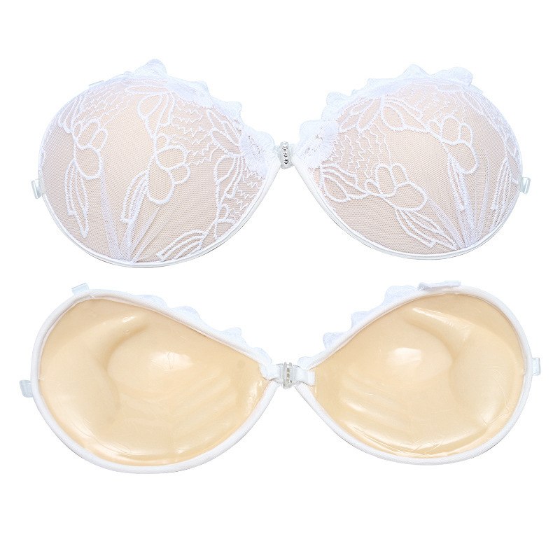 Push-Up liemenėlė su nėrinių delno formos puodeliais, nematoma ir be pėdsakų, storinanti, vestuvinėms suknelėms