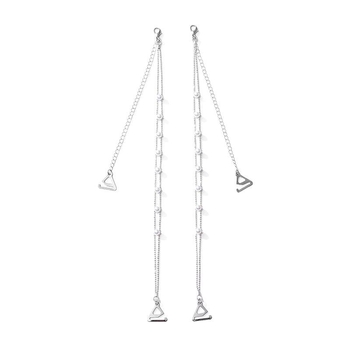 Moteriški apatiniai su perlo kūno grandine ir pečių dirželiai, varinė grandinė ir perlai, nailono medžiaga, deimantų juvelyrinis stilius