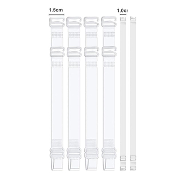 11 vnt.: skaidrūs pečių dirželiai ir antislidinės sagtelės rinkinys — TPU — Shangmeijia — 2025 m. pavasaris