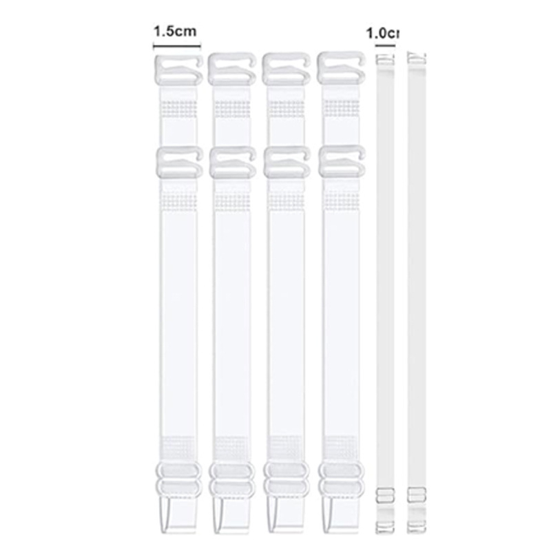 11 vnt.: skaidrūs pečių dirželiai ir antislidinės sagtelės rinkinys — TPU — Shangmeijia — 2025 m. pavasaris