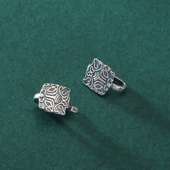 Spona za užad s motivom Taotie božanstvene zvijeri, 925 srebra, retro završetak, kineski stil