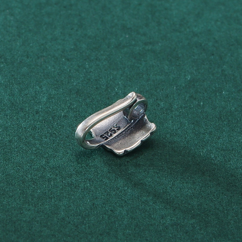 Spona za užad s motivom Taotie božanstvene zvijeri, 925 srebra, retro završetak, kineski stil