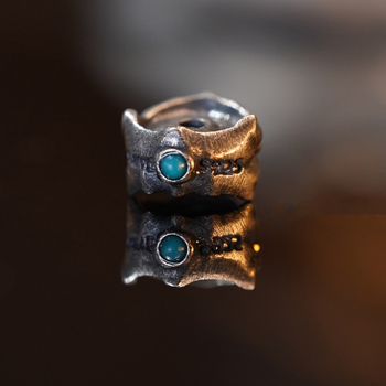 DIY bakreni komponent za narukvicu sa zubnim uzorkom, elektroplatirano, retro stil