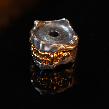 DIY bakreni komponent za narukvicu sa zubnim uzorkom, elektroplatirano, retro stil