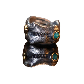 DIY bakreni komponent za narukvicu sa zubnim uzorkom, elektroplatirano, retro stil