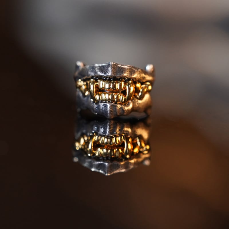 DIY bakreni komponent za narukvicu sa zubnim uzorkom, elektroplatirano, retro stil