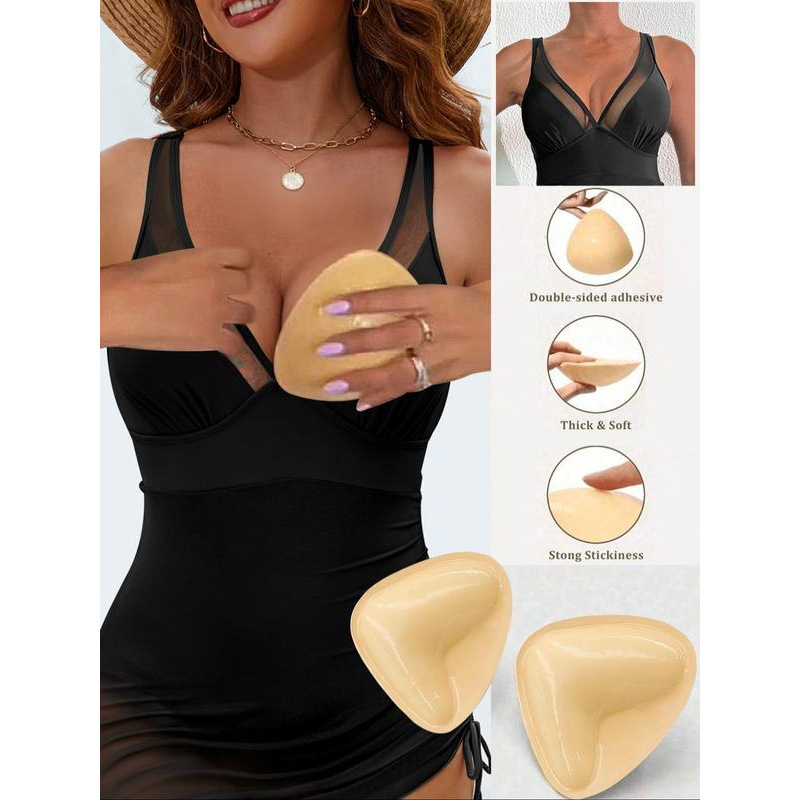 Savarankiškai lipnus, daugkartinio naudojimo vandeniui atsparus krūties pagalvėlė bikiniui – nepluošto audinys, storintas