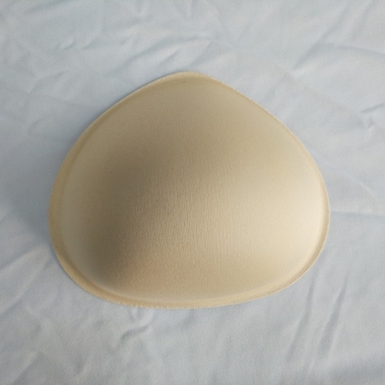 Liemenėlės įdėklas trikampio formos, medvilnės, storas, skirtas krūtinės aukščiui padidinti