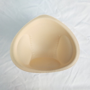 Liemenėlės įdėklas trikampio formos, medvilnės, storas, skirtas krūtinės aukščiui padidinti